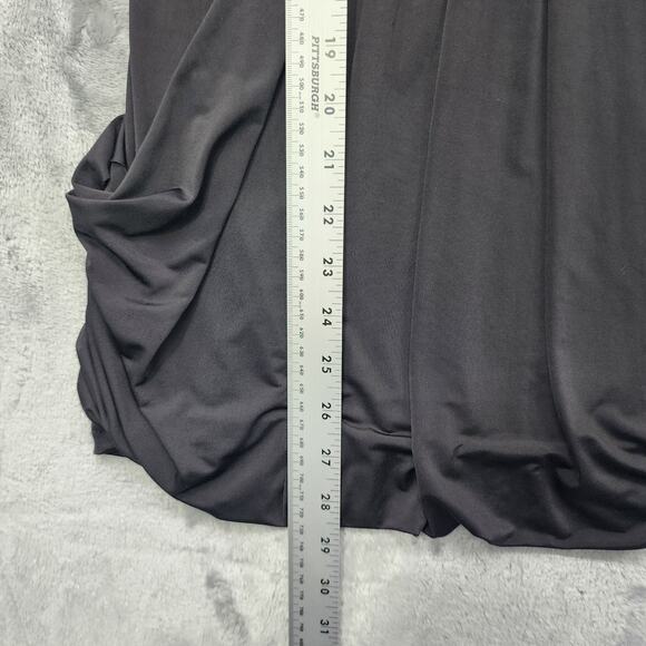 Vintage Y2K Wet Seal Top Womens M Black Studded V-Neck Drape Front Tank Biker - Picture 9 of 10